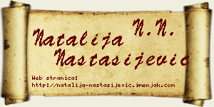 Natalija Nastasijević vizit kartica